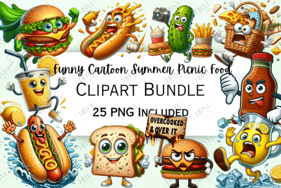 Download Funny Picnic Food Clipart - Premium Bundle