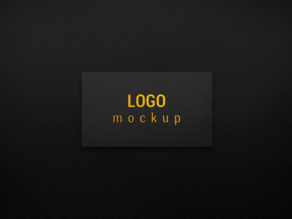 Download Gold Foil Logo Mockup with Dark Texture - Dark texture Collection